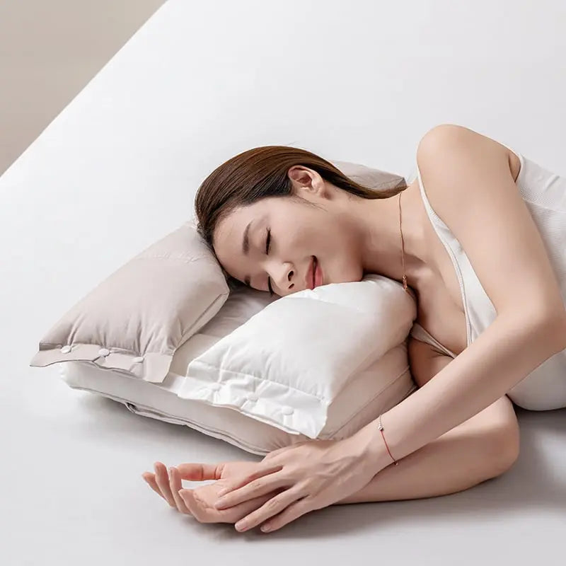 Cuscino per il collo ergonomico a doppio strato con supporto sagomato e altezza regolabile