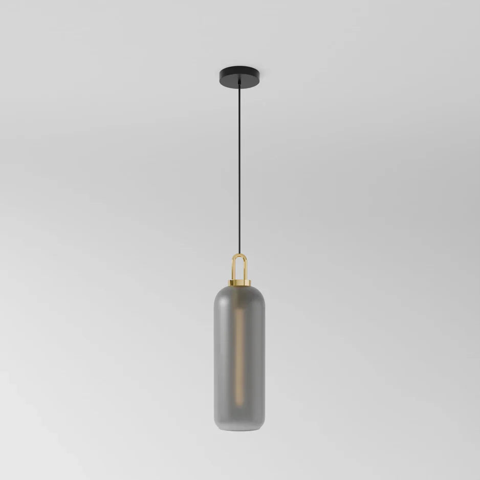 Luz de Realce AureaGlass com Abajur Fosco e Latão