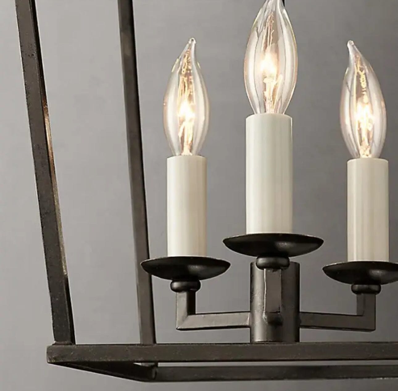 Candeeiro Suspenso Asteron Retro com Gaiola para Velas para Salas de Jantar