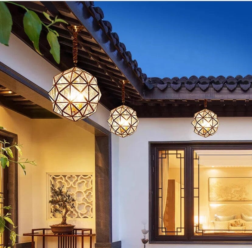 Nyra Prism Glass Pendant Light for Indoor and Outdoor