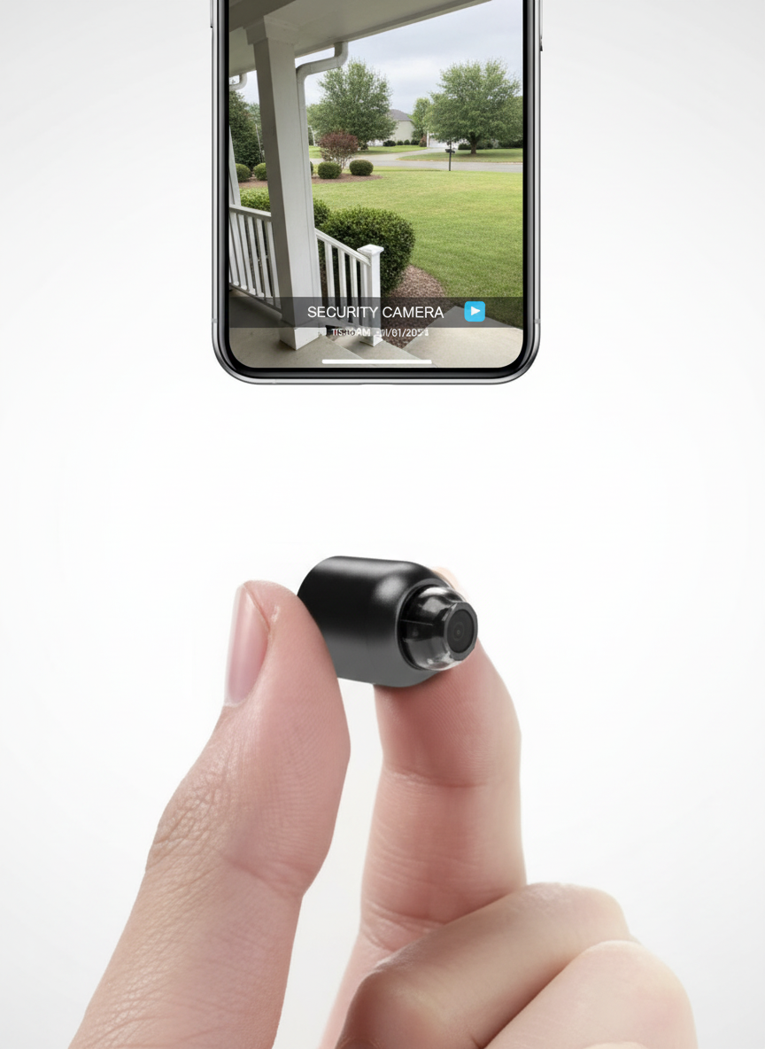 Dubbelpaket Mini WiFi-kameror 1080P 140-graders vidvinkel nattseende och rörelsedetektering