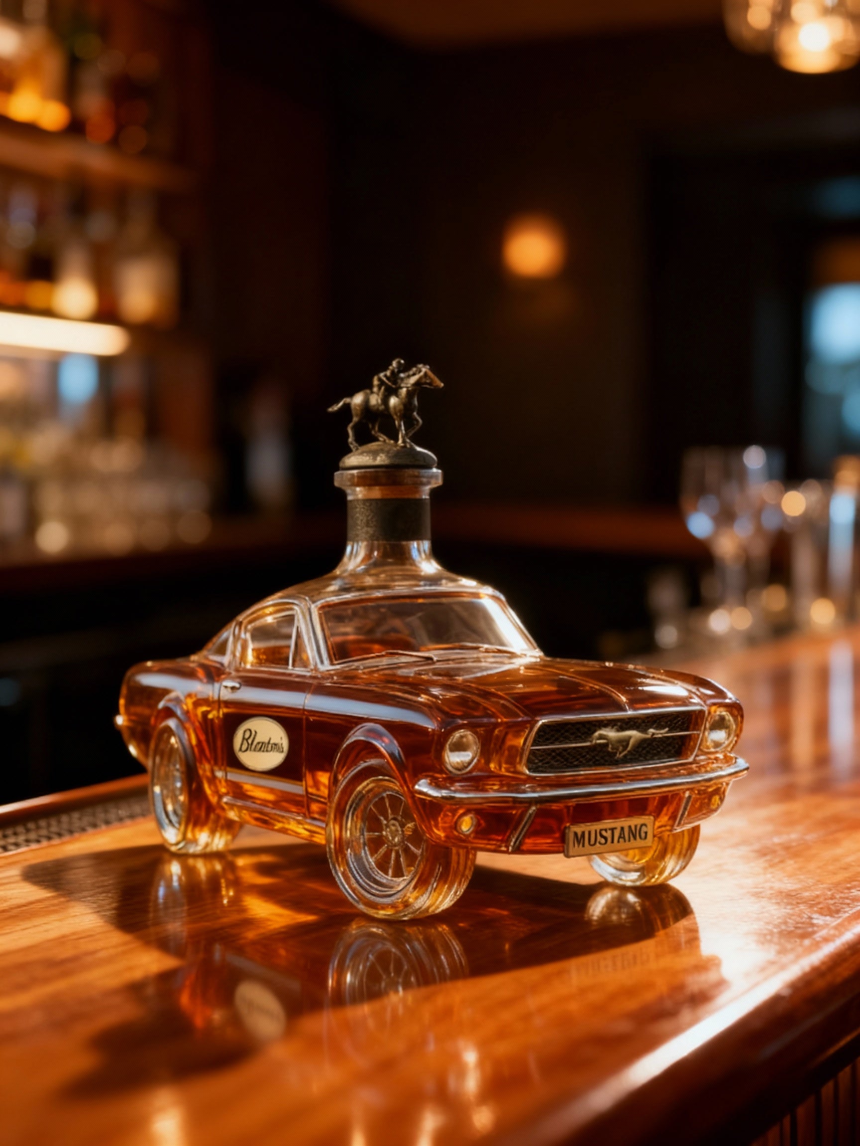 NovaCrest Hingst Inspireret 3D Glas Whisky Karaffel Til Hjemmebar