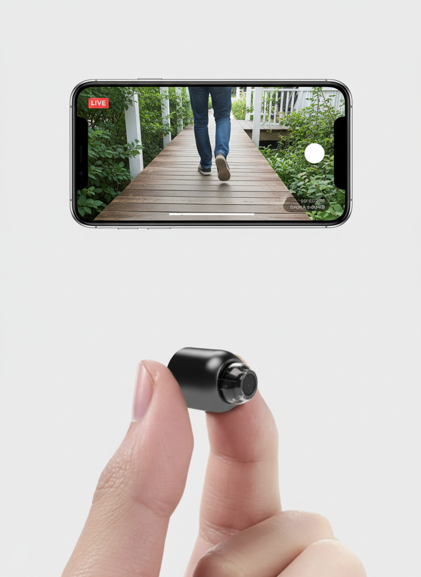 Kaksipakkaus Pieni WiFi-kamera 1080P 140 asteen laajakulma yökuvaus ja liikkeentunnistus