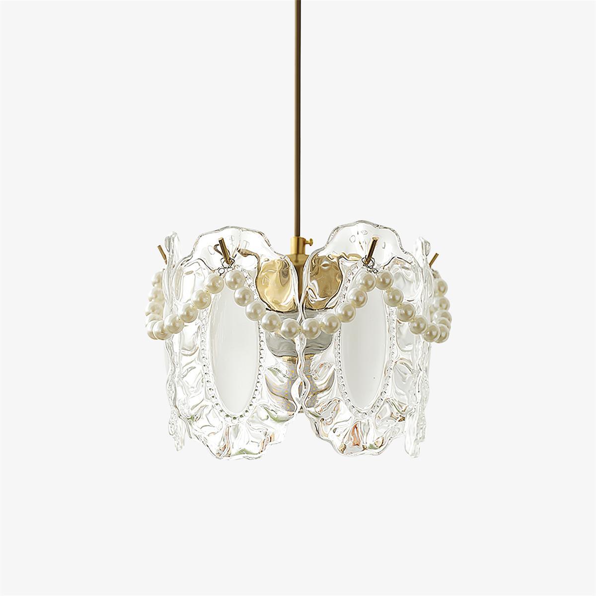 Floral Glass Pendant Light with Nature Inspired LED Compatibility