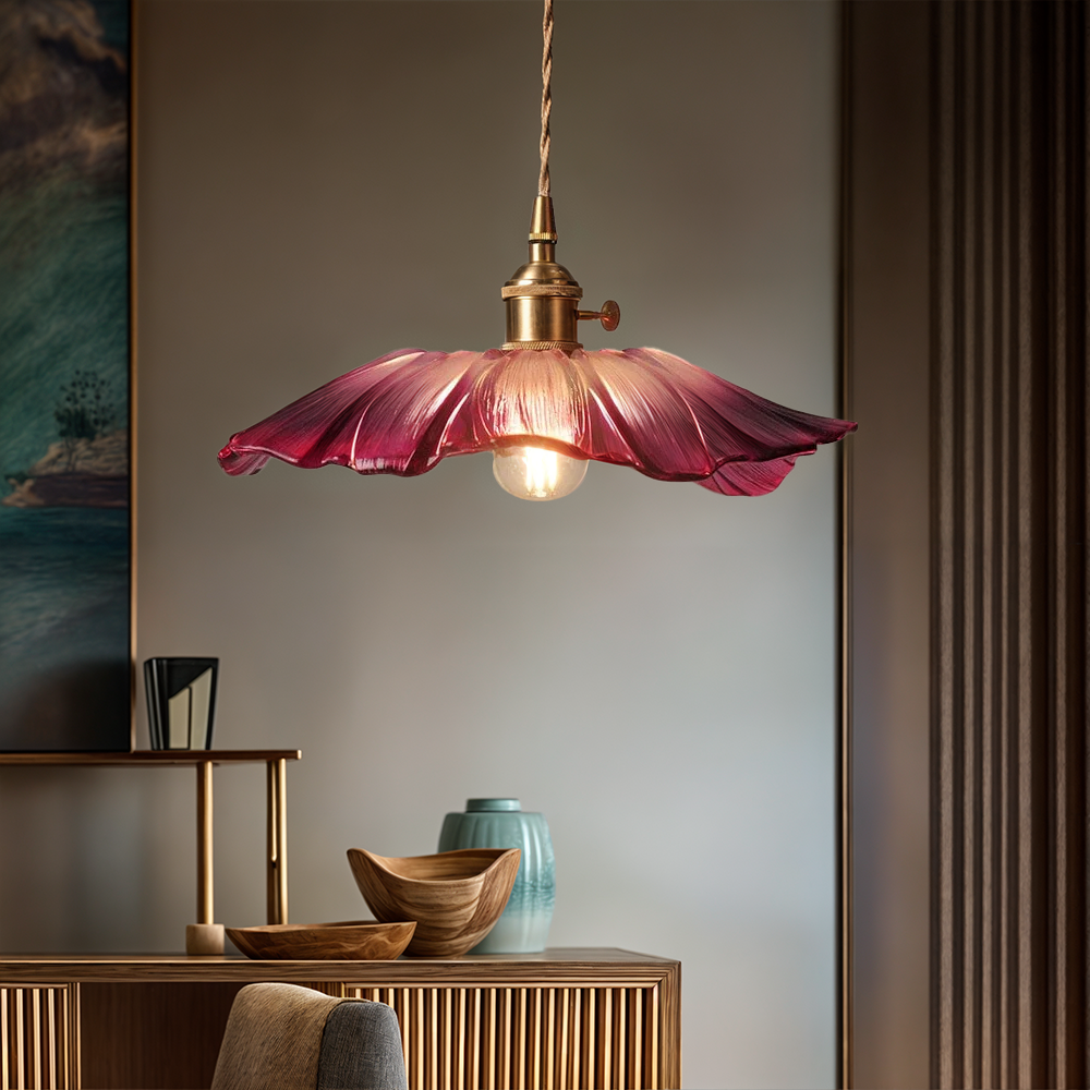 FloraGlass Nordic Flower Pendant Light for Living Rooms