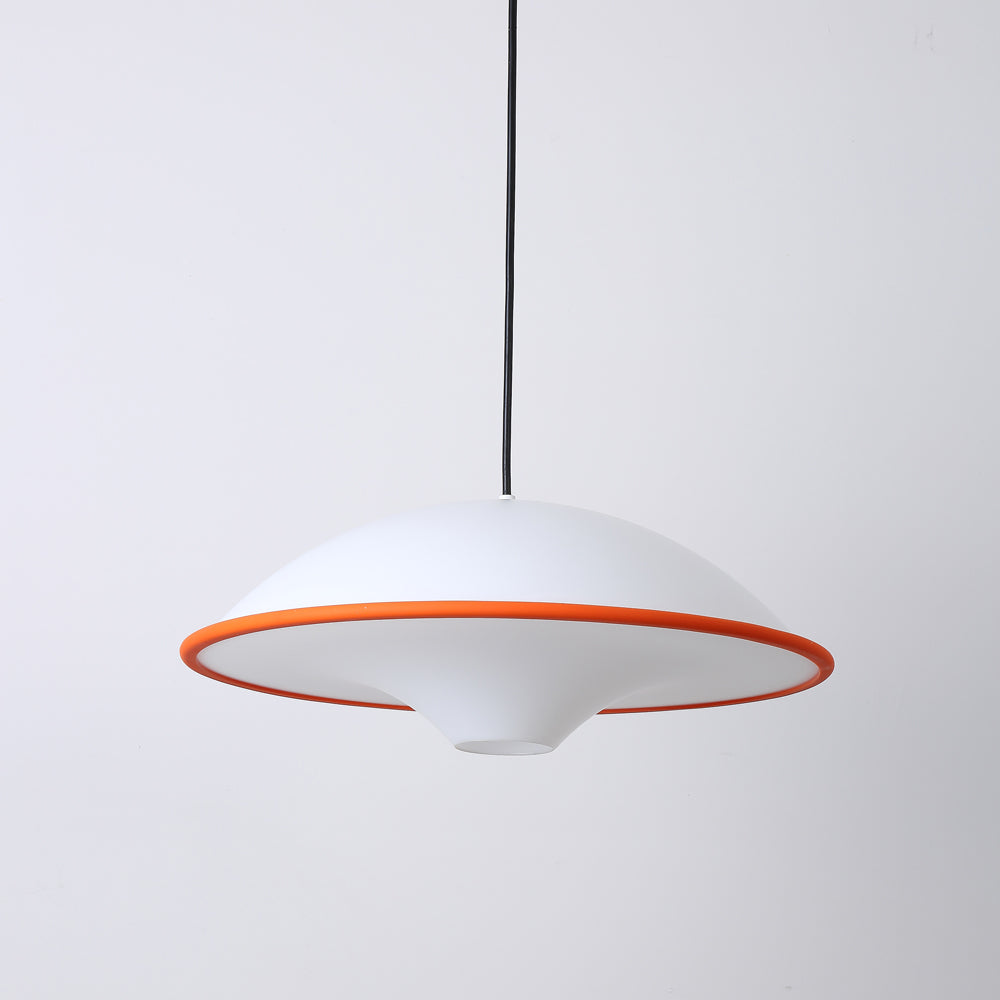 Novara | Minimalist UFO Pendant Light With Black Trim