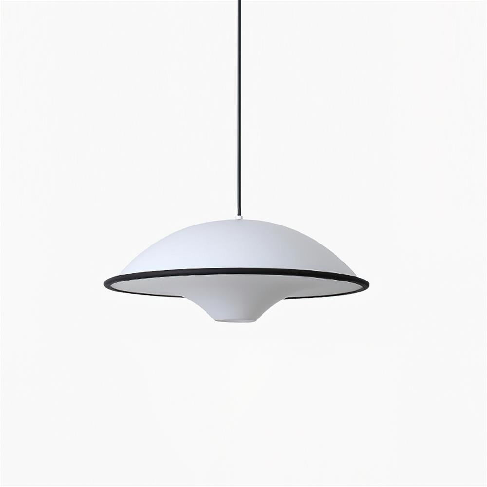 Novara | Minimalist UFO Pendant Light With Black Trim