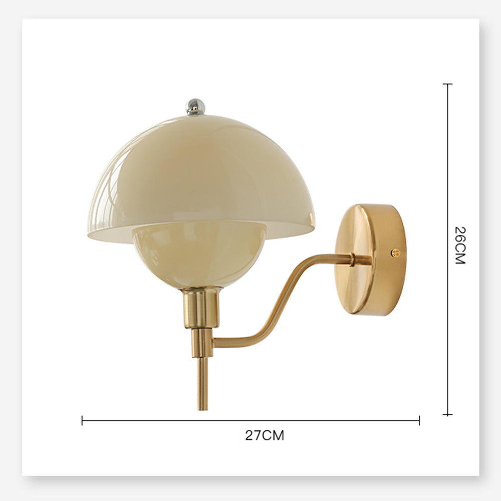Aurelia Cream Mushroom Hallway Wall Light With Warm Glow