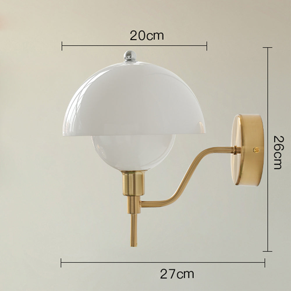 Aurelia Cream Mushroom Hallway Wall Light With Warm Glow