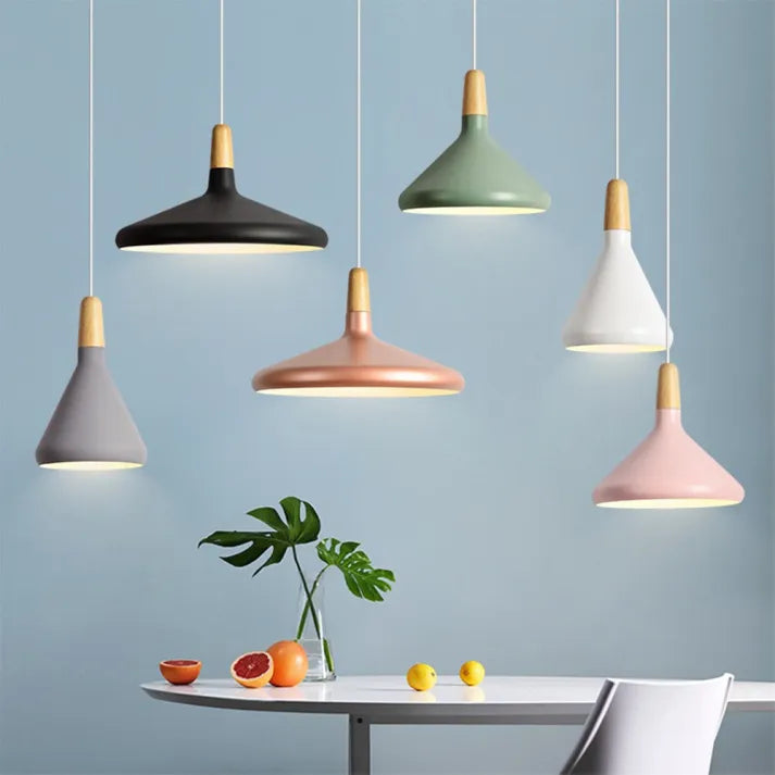 Asterra Macaron Inspired Cone Pendant Light by NyraLume Studio