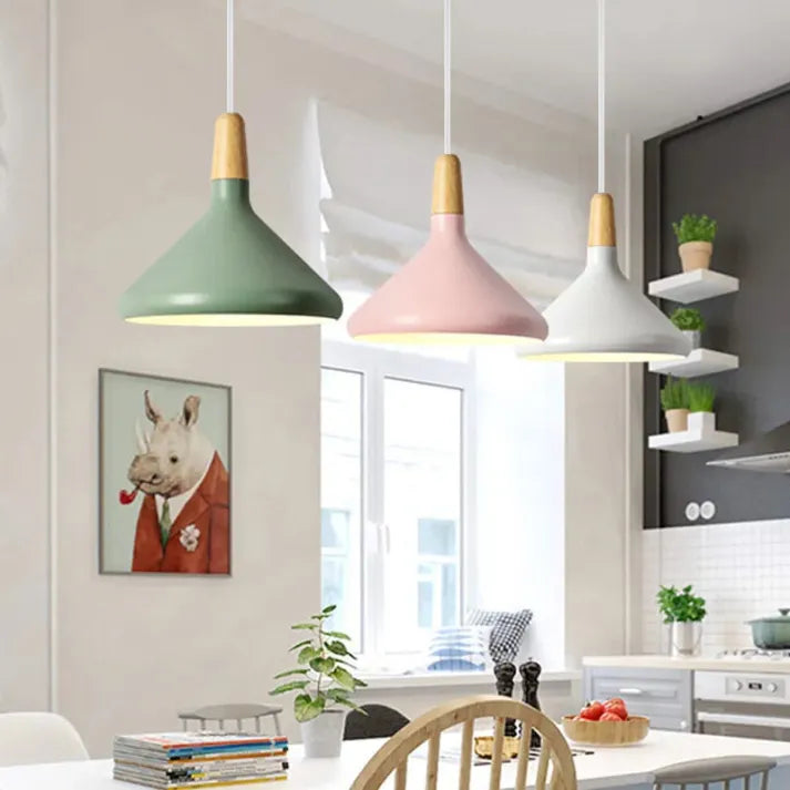 Asterra Macaron Inspired Cone Pendant Light by NyraLume Studio