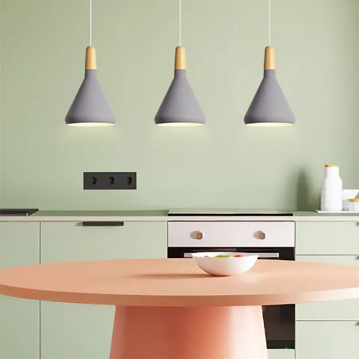 Asterra Macaron Inspired Cone Pendant Light by NyraLume Studio