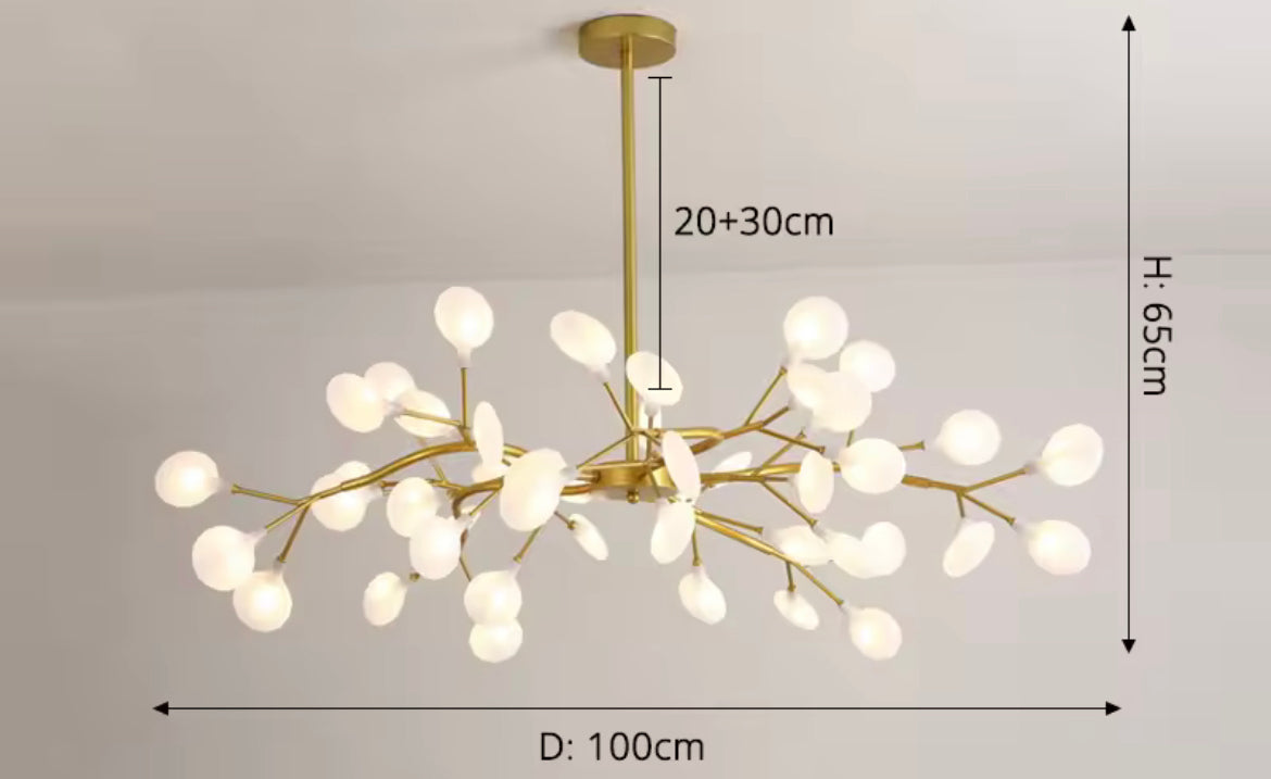 LuminaBranch Nordic Tree Chandelier With Gold Or Black