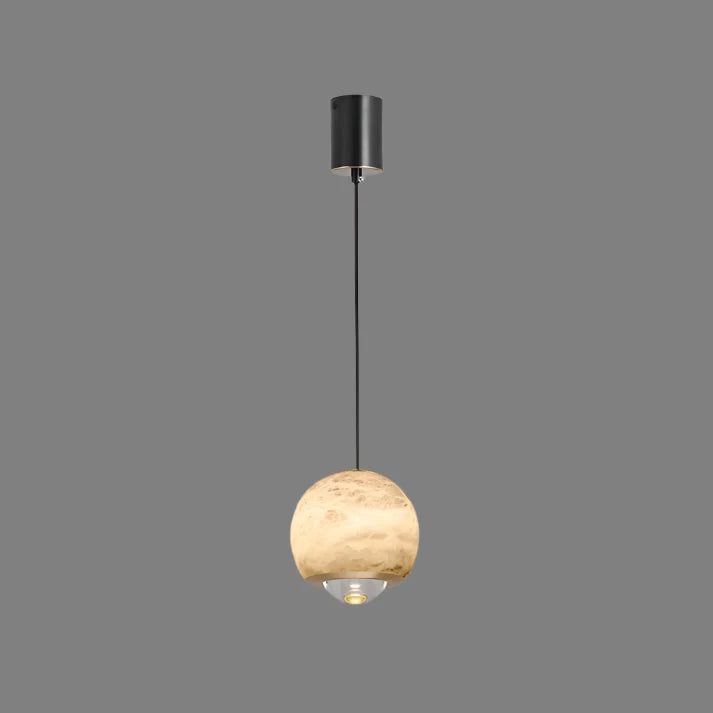 AuroraMarble Pendant Light With Marble Base Nordic Alabaster Glow