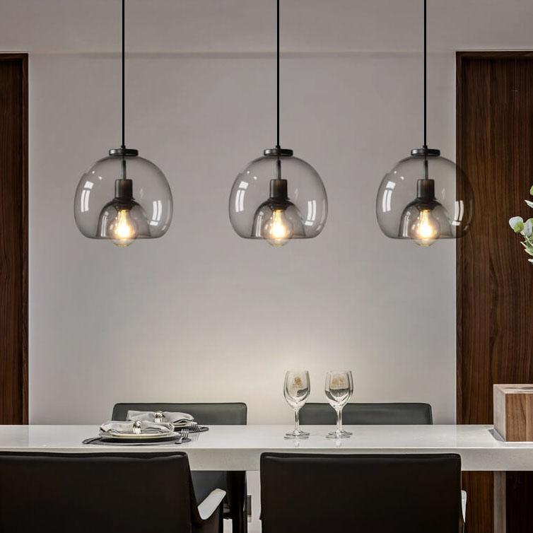 NovaQuell Blown Glass Pendant Lamp With Adjustable Height
