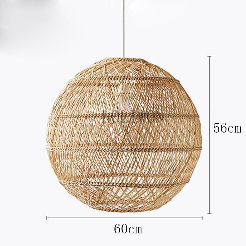Zarela Rattan Pendant Light with Adjustable LED Glow