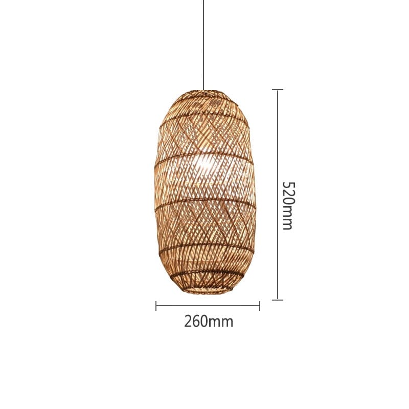 Zarela Rattan Pendant Light with Adjustable LED Glow
