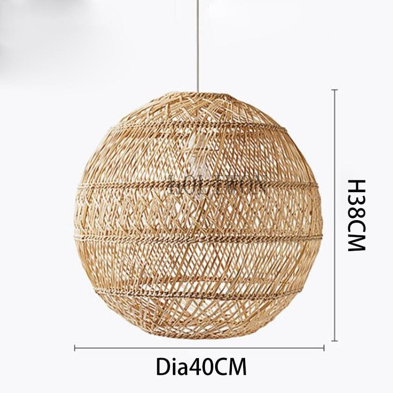 Zarela Rattan Pendant Light with Adjustable LED Glow