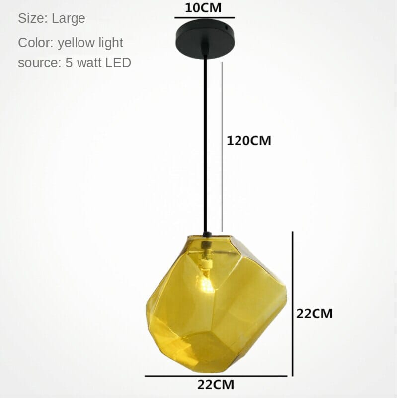 Rainbow Stained Glass Stone Chandeliers for Living Room