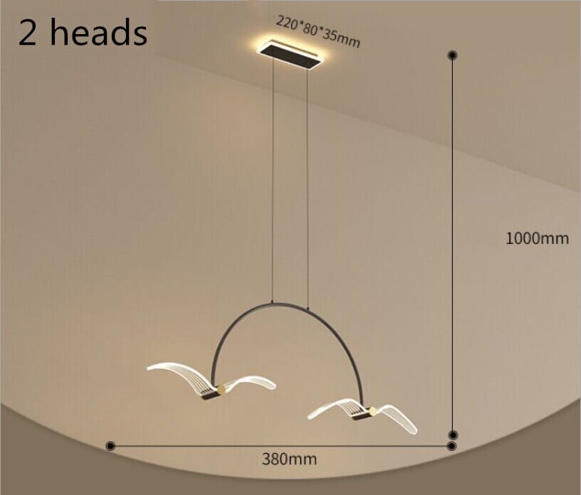 Marinell | Seagull-Inspired Dining Chandelier In Copper