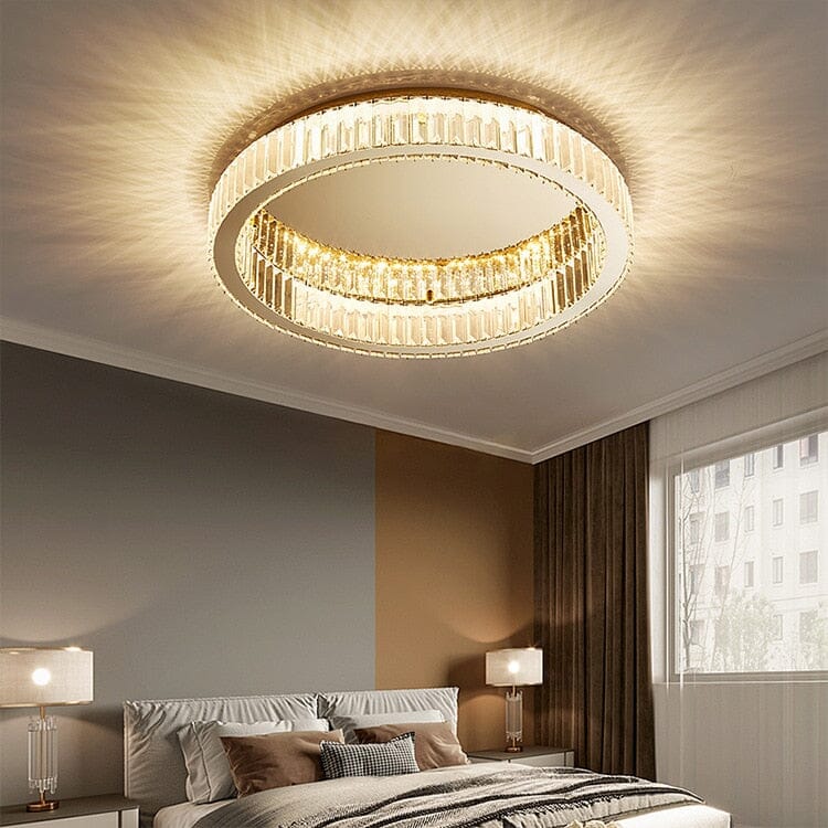 Aurelia Ring Crystal Chandelier For Soft Bedroom Lighting