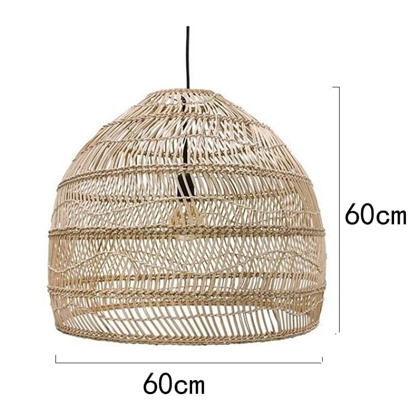 Zarela Rattan Pendant Light with Adjustable LED Glow