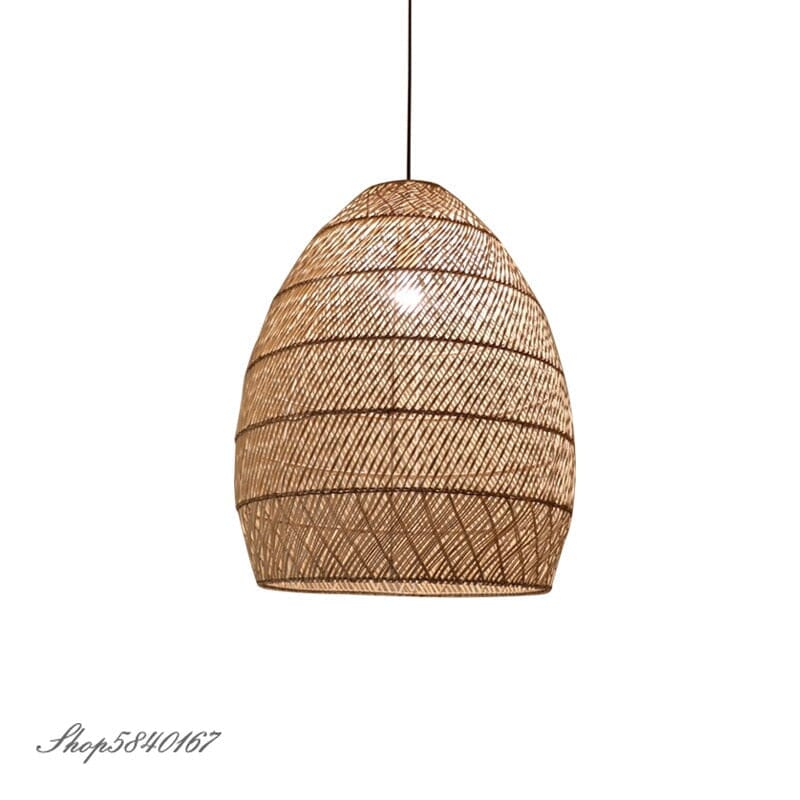 Zarela Rattan Pendant Light with Adjustable LED Glow