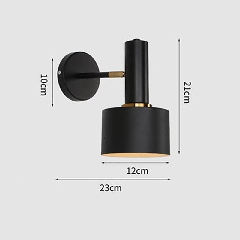 Lumen Crest falilámpa arany és fekete modern lámpatest