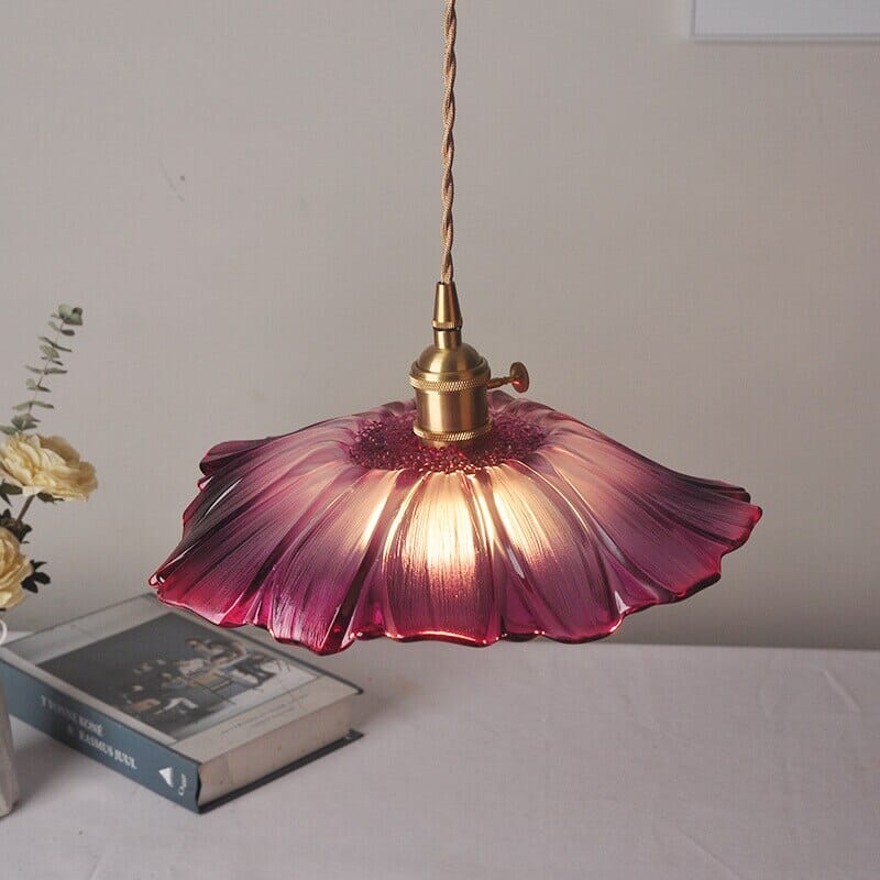 FloraGlass Nordic Flower Pendant Light for Living Rooms