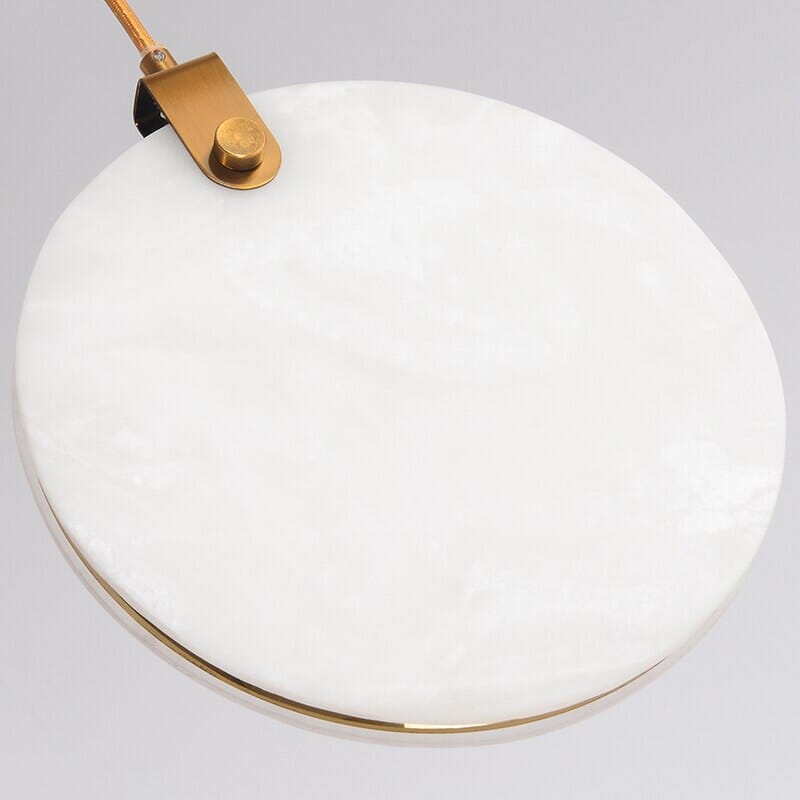 Lynora Marble Stone Pendant Light White Resin Shade