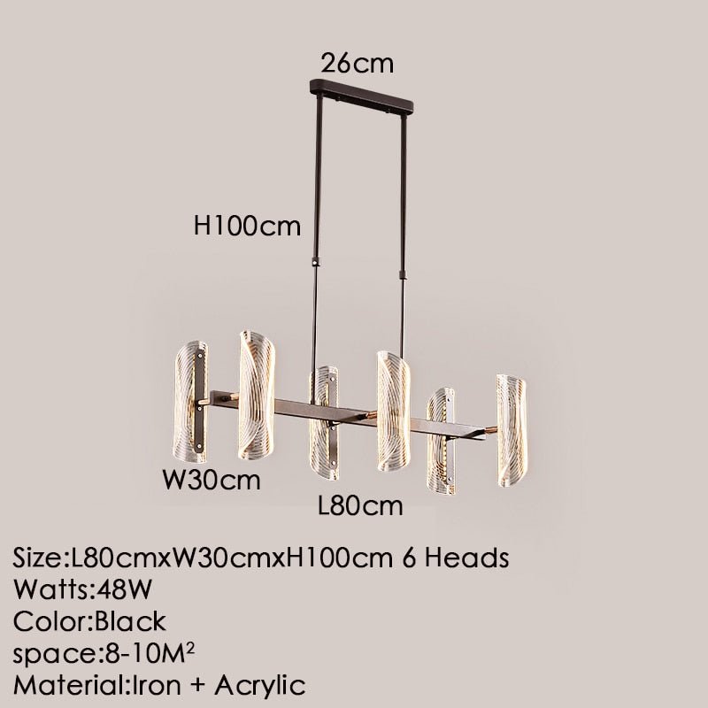 Suspension transformable en acrylique AriaNova compatible LED