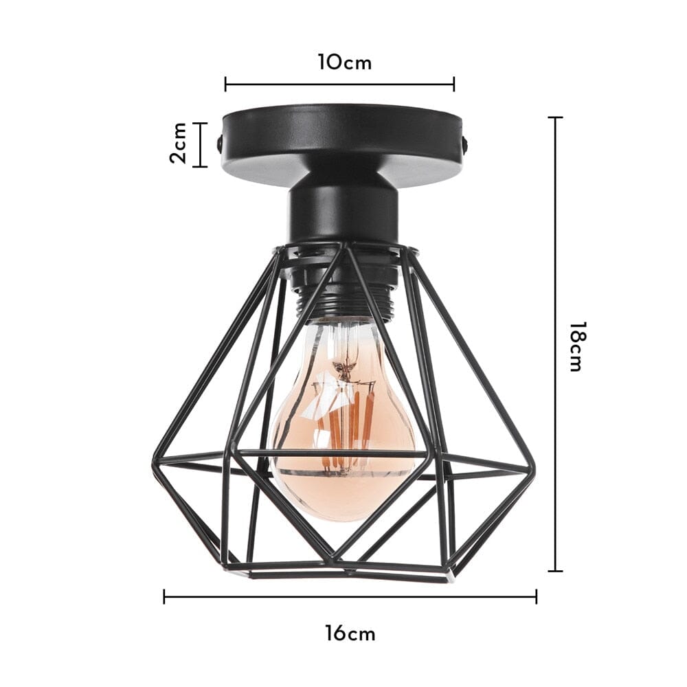 Elara Vintage Iron Frame Pendant Light for Dining Room