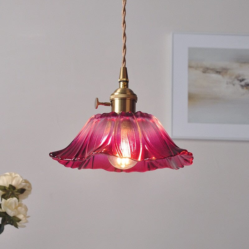 FloraGlass Nordic Flower Pendant Light for Living Rooms