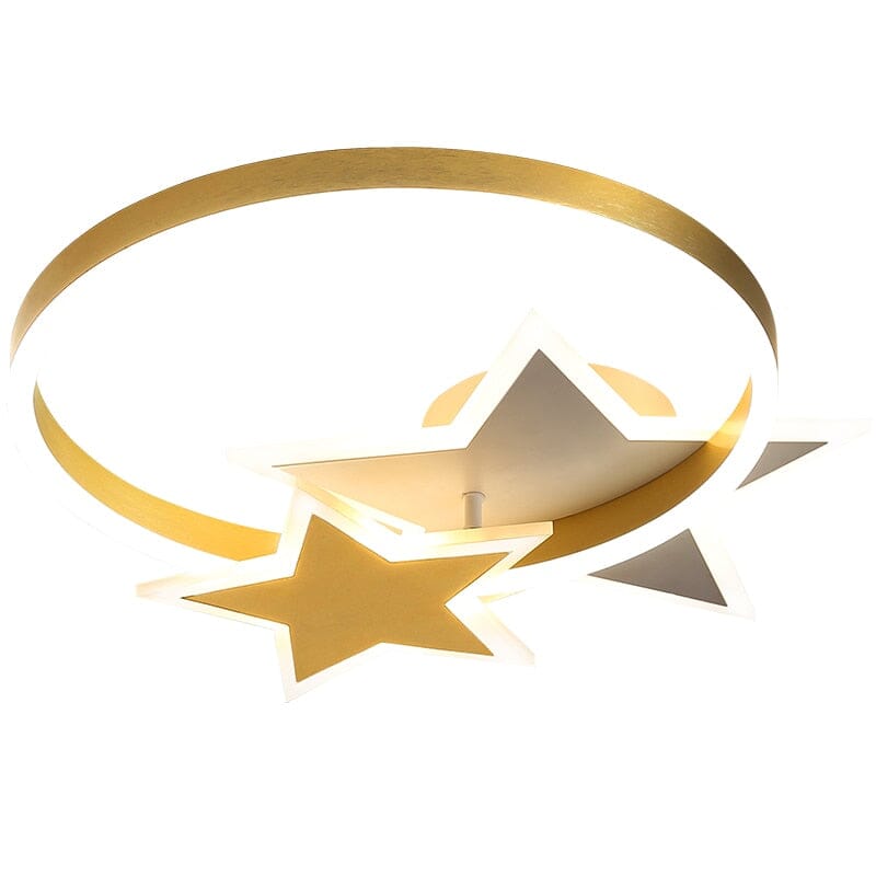 Aurora Gold Ring Star Ceiling Light for Nursery Decor