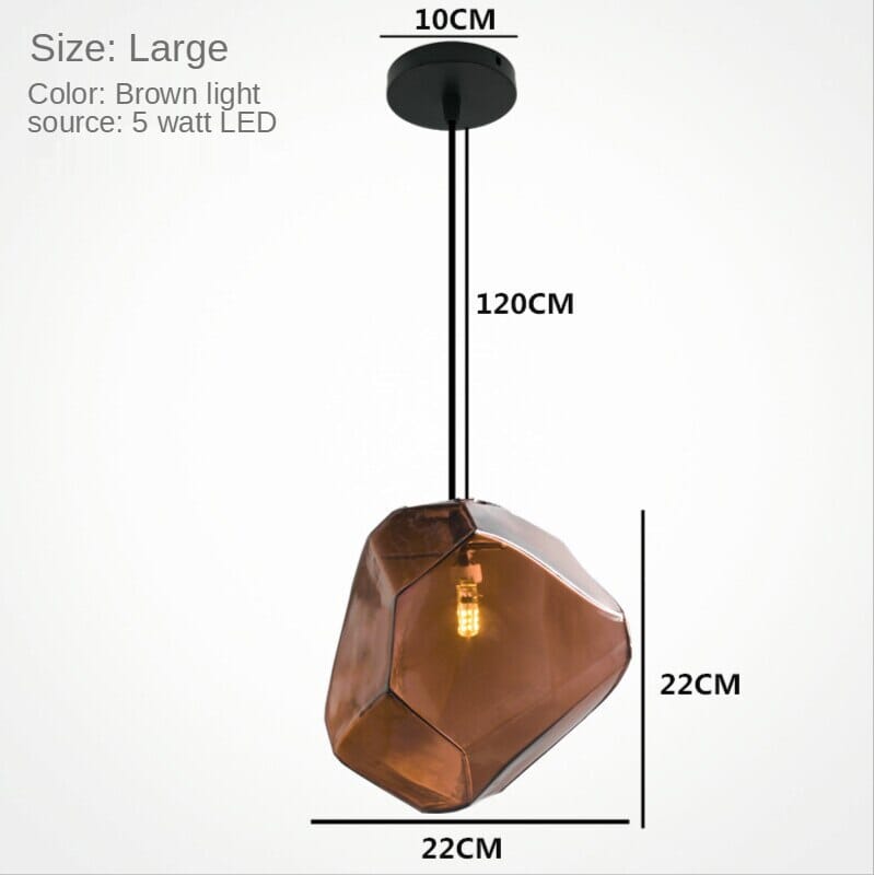 Rainbow Stained Glass Stone Chandeliers for Living Room