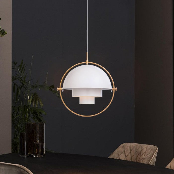 LyraArc LED Pendant Light With Rotating Metal Layered Design