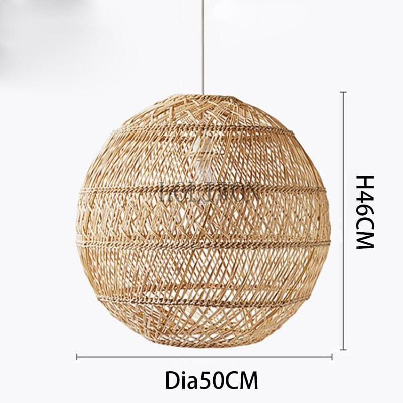 Zarela Rattan Pendant Light with Adjustable LED Glow