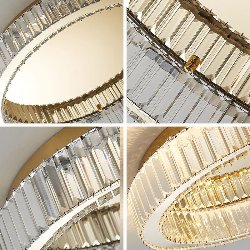 Aurelia Ring Crystal Chandelier For Soft Bedroom Lighting