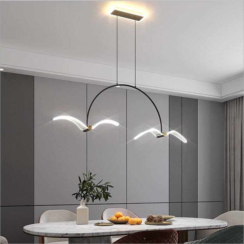 Marinell | Seagull-Inspired Dining Chandelier In Copper