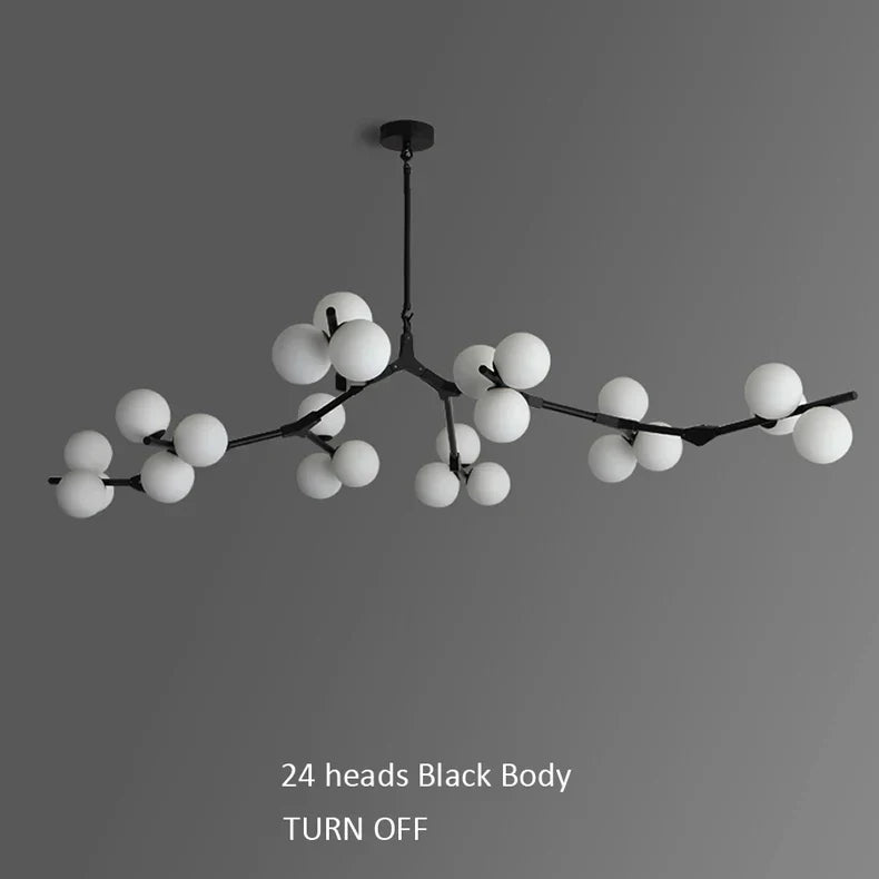 Arbora Grenkrona med molniga glasbollar för sken