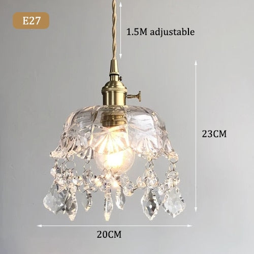 Lyra Crystal Glass Pendant Light for Modern Homes Decor