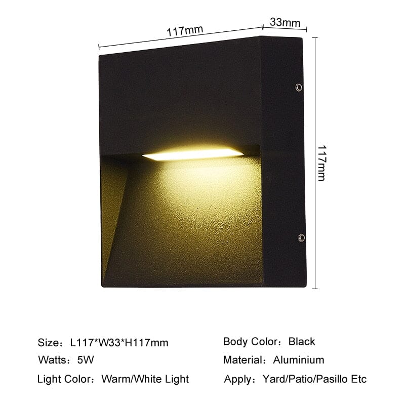 Luz de Degrau Exterior Redonda Rivell à Prova de Água e Ferrugem