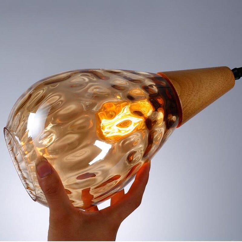 Luminária de Suspensão em Vidro Liora | Candeeiro Nórdico Feito à Mão