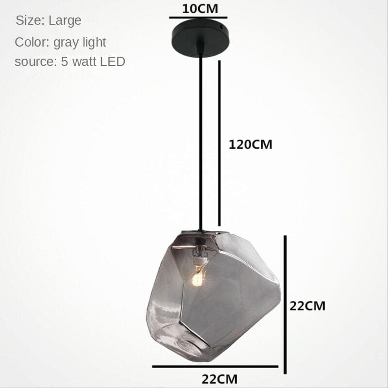 Rainbow Stained Glass Stone Chandeliers for Living Room