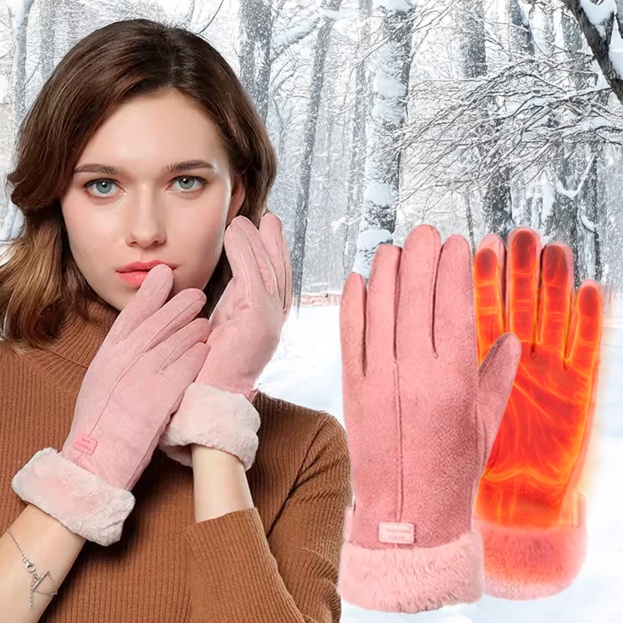 Women's Heated Gloves With Touchscreen, USB Rechargeable And Waterproof Warmth