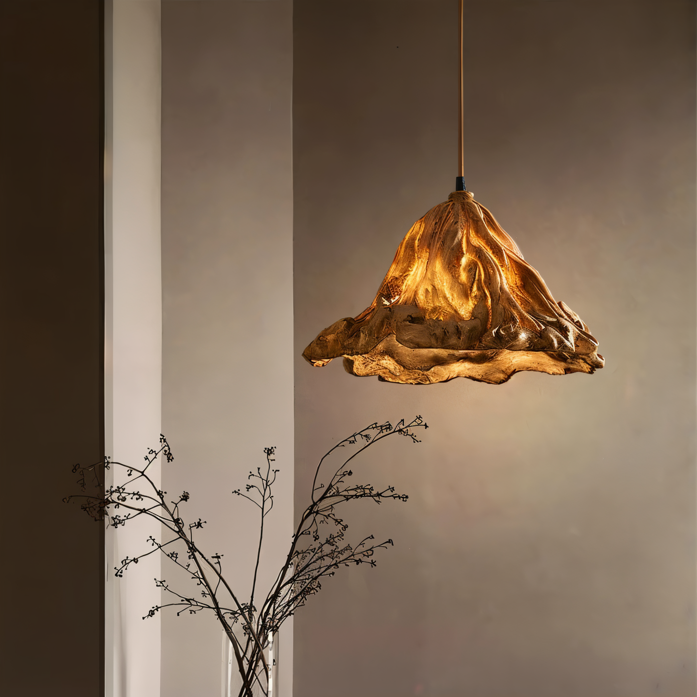 Vallora Volcanic Resin Pendant Lamp With Lava Effect