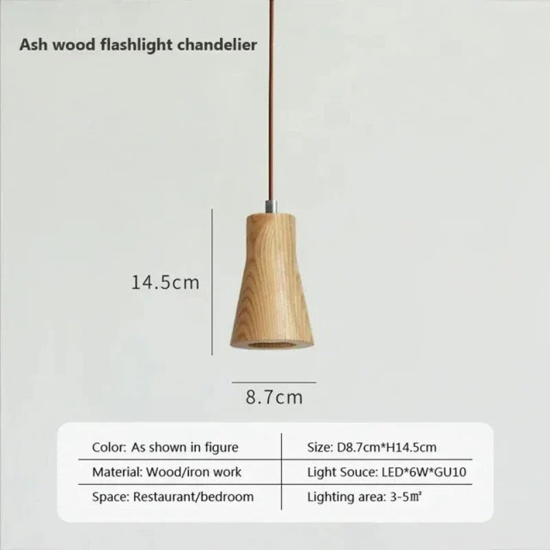 Aurelo Houten Hanglamp Scandinavische Stijl Hout Gloed voor Woonkamer