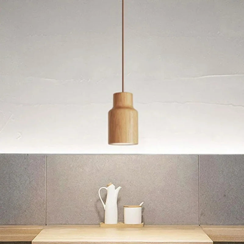 Aurelo Houten Hanglamp Scandinavische Stijl Hout Gloed voor Woonkamer