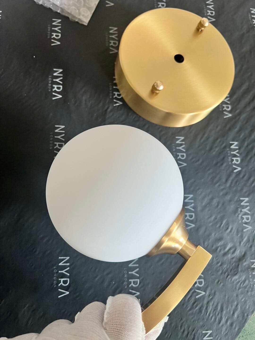 Asterra Glass Ball LED Copper Chandelier Rust Resistant