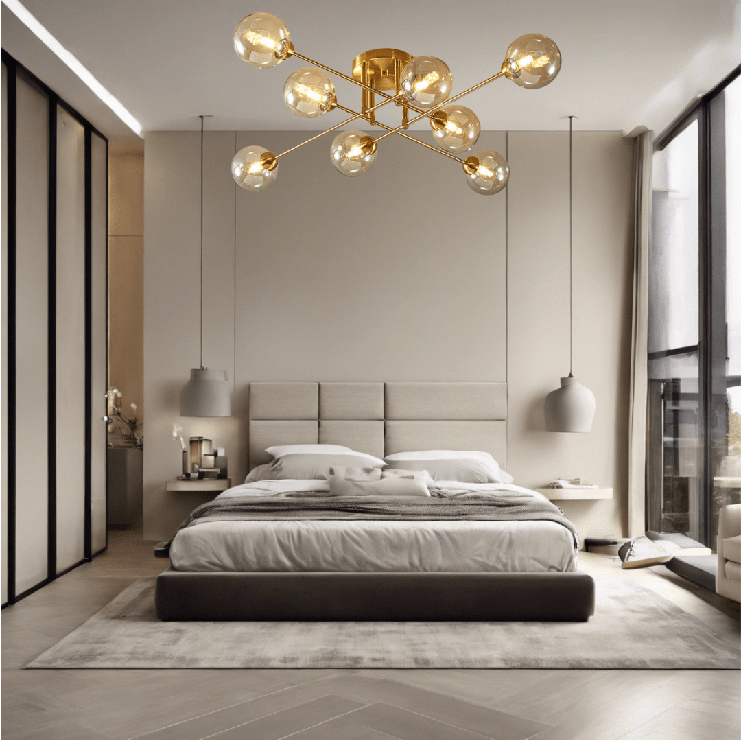Arcadia Glass Globe Chandelier Modern Pendant Light
